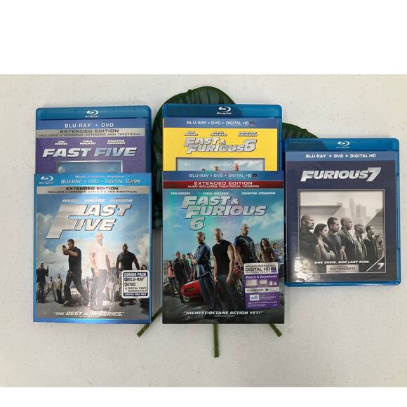 Fast Furious Movie Franchise 3 Set Universal 5 6 7 DVD Blu-Ray Extended Edition - Picture 2 of 5